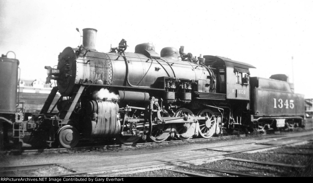 SLSF 2-8-0 #1345 - St Louis-San Francisco (Frisco)